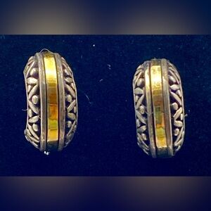 These 14kt  and sterling silver Patterned Earrings are beautiful